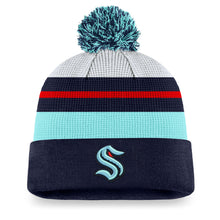 SEATTLE KRAKEN FANATICS MEN'S AUTHENTIC PRO DRAFT CUFF POM KNIT TOQUE