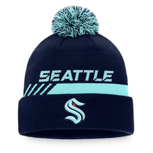 SEATTLE KRAKEN FANATICS MEN'S AUTHENTIC PRO LOCKER ROOM BEANIE CUFF POM TOQUE