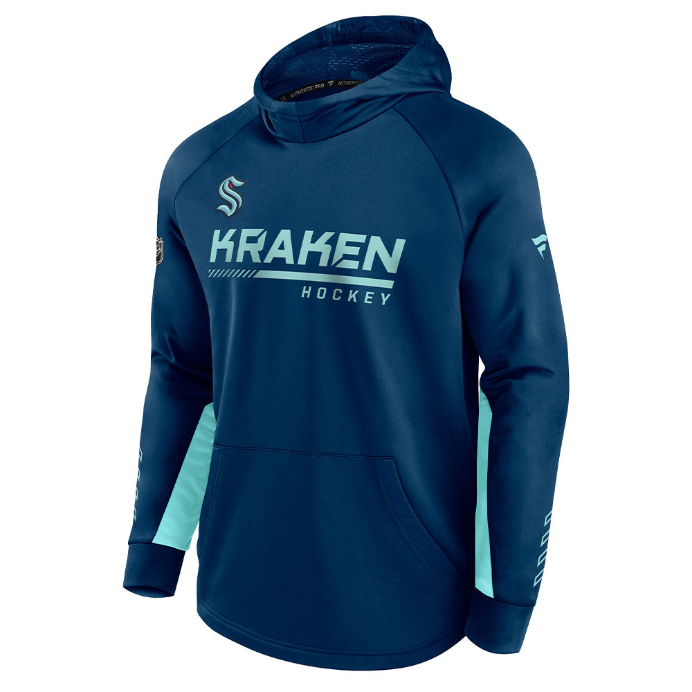 SEATTLE KRAKEN FANATICS MEN'S AUTHENTIC PRO LOCKER ROOM PULLOVER HOODIE