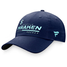 SEATTLE KRAKEN FANATICS MEN'S AUTHENTIC PRO LOCKER ROOM UNSTRUCTURED ADJUSTABLE HAT