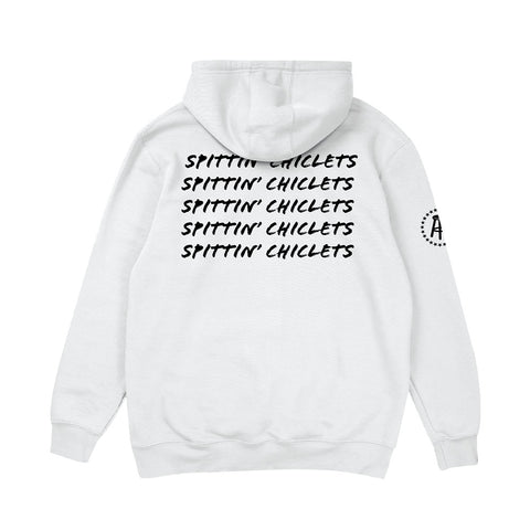 SPITTIN CHICLETS REPEAT HOODIE - WHITE