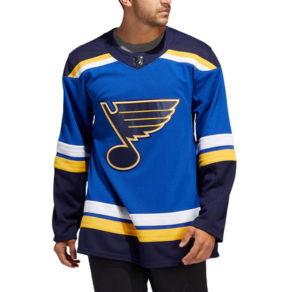 ST. LOUIS BLUES ADIDAS ADIZERO PRIMEGREEN AUTHENTIC BLUE HOME JERSEY
