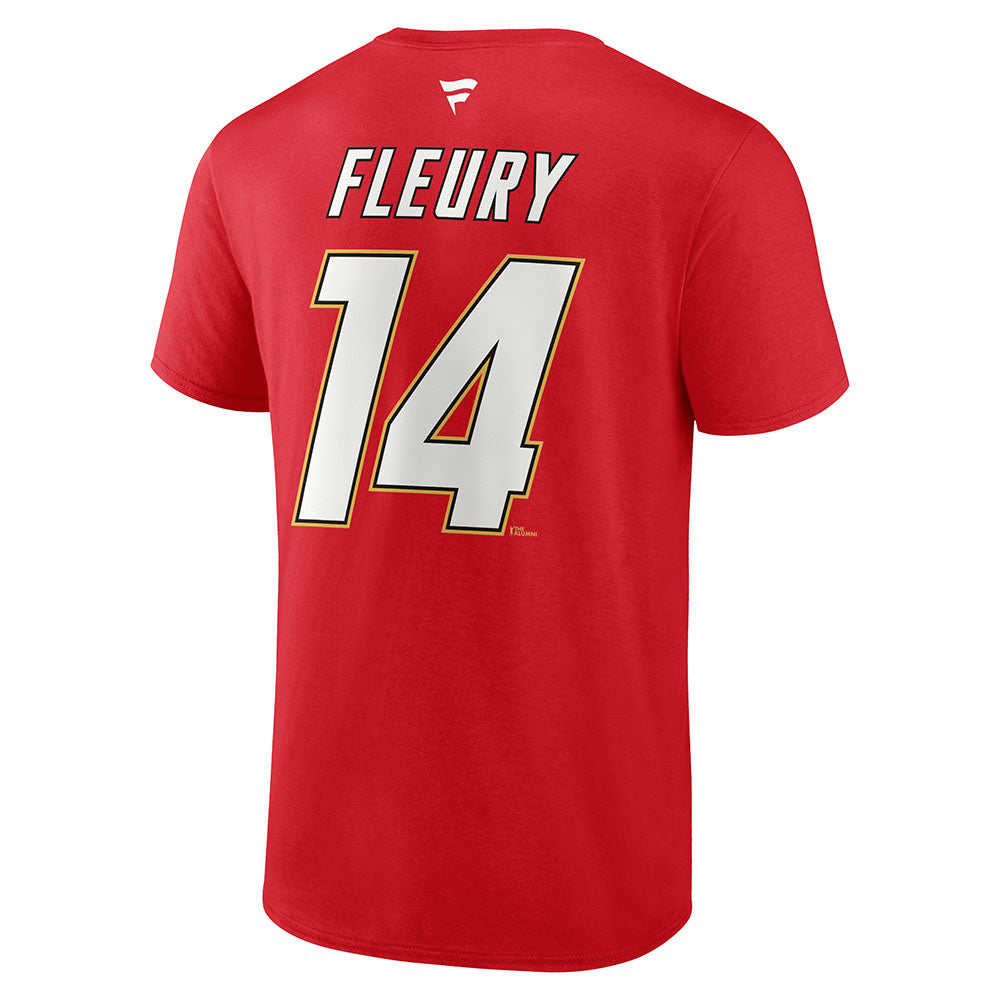 THEO FLEURY CALGARY FLAMES FANATICS MEN'S HERITAGE T SHIRT