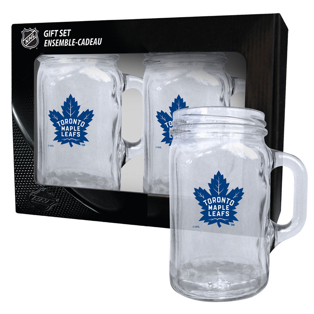 TORONTO MAPLE LEAFS 16OZ MASON MUGS - 2 PACK