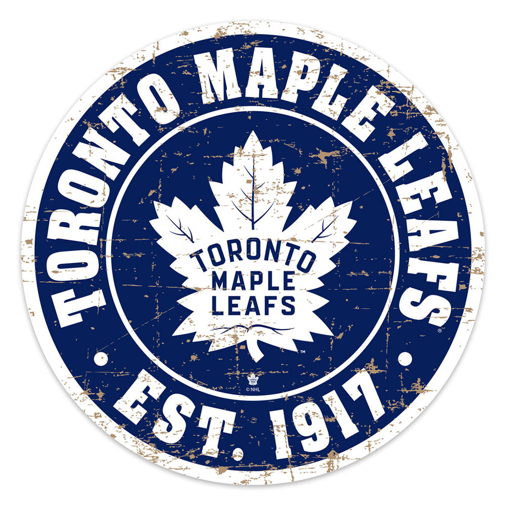TORONTO MAPLE LEAFS DISTRESSED WALL SIGN