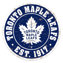 TORONTO MAPLE LEAFS DISTRESSED WALL SIGN