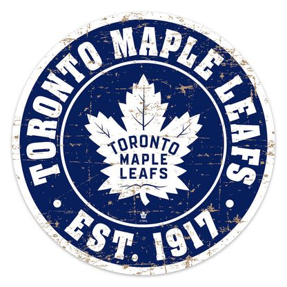 TORONTO MAPLE LEAFS DISTRESSED WALL SIGN