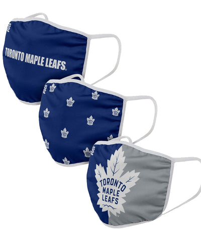 TORONTO MAPLE LEAFS ADULT FACE MASKS - 3 PACK