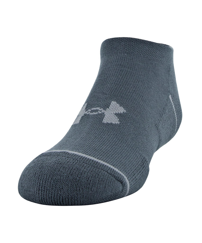 UNDER ARMOUR BOY'S PHENOM NO SHOW 3 PACK - WHITE