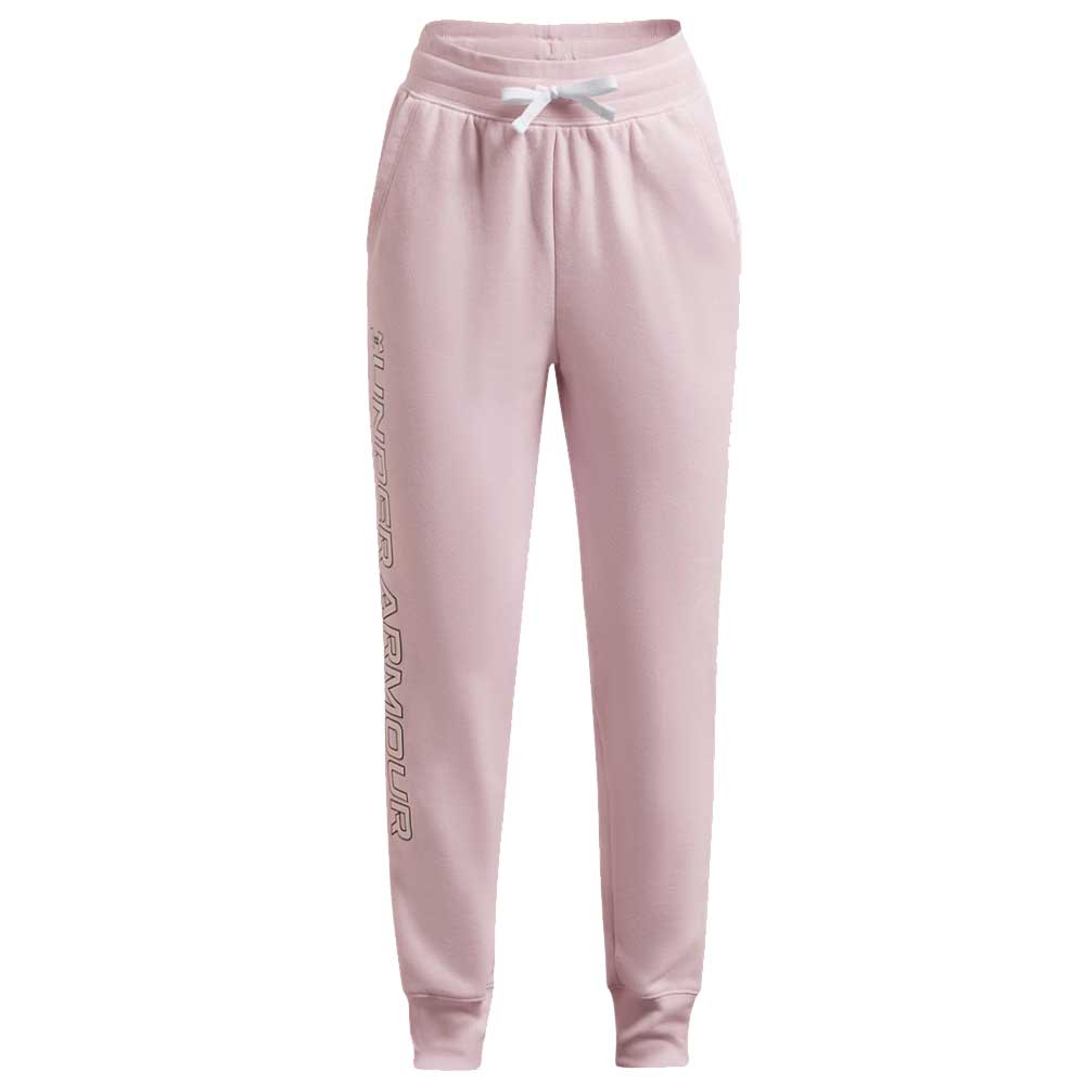 UNDER ARMOUR GIRLS RIVAL FLEECE JOGGING PANTS - LIGHT PINK