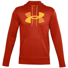UNDER ARMOUR MEN'S ARMOUR FLEECE BIG LOGO HOODIE - RED/ORANGE