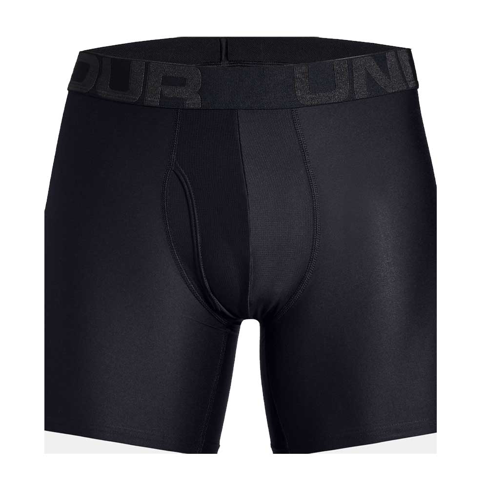 UNDER ARMOUR MEN'S BOXERJOCK TECH 6" 2-PACK - BLACK