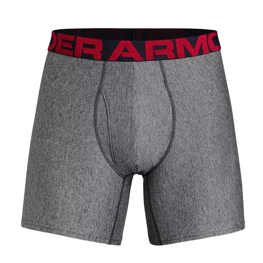 UNDER ARMOUR MEN'S BOXERJOCK TECH 6" 2-PACK - GREY