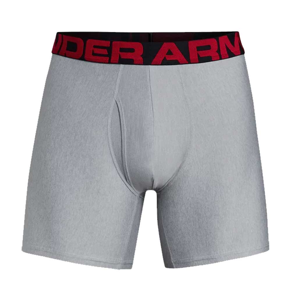 UNDER ARMOUR MEN'S BOXERJOCK TECH 6" 2-PACK - GREY