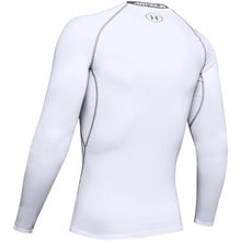 UNDER ARMOUR MEN'S HEATGEAR LONG SLEEVE SHIRT - WHITE
