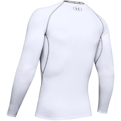 UNDER ARMOUR MEN'S HEATGEAR LONG SLEEVE SHIRT - WHITE