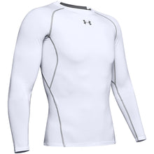 UNDER ARMOUR MEN'S HEATGEAR LONG SLEEVE SHIRT - WHITE