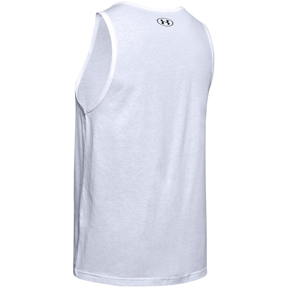 UNDER ARMOUR MEN'S SPORTSTYLE LOGO TANK - WHITE