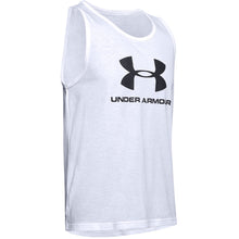 UNDER ARMOUR MEN'S SPORTSTYLE LOGO TANK - WHITE