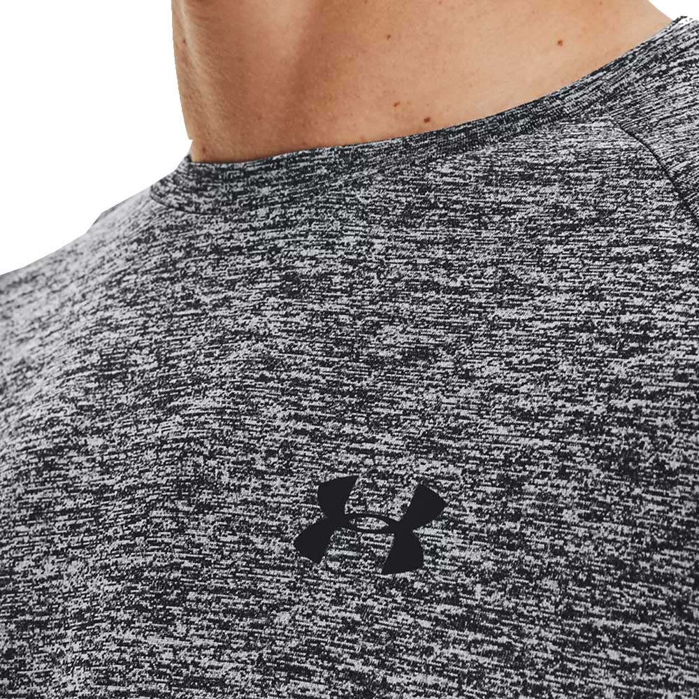 UNDER ARMOUR MEN'S TECH T SHIRT - HEATHER BLACK