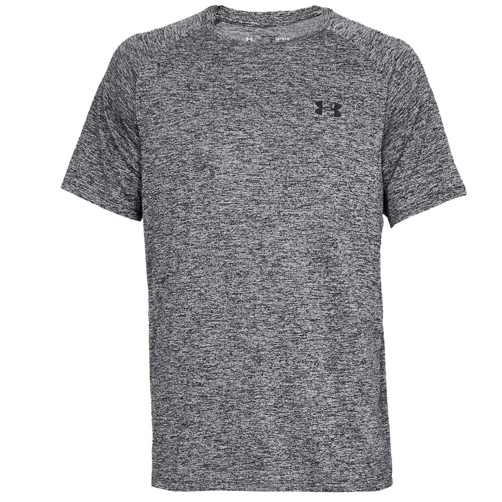 UNDER ARMOUR MEN'S TECH T SHIRT - HEATHER BLACK