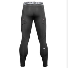 UNDER ARMOUR SENIOR HOCKEY COMPRESSION LEGGINGS - GREY