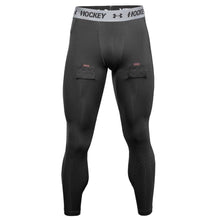 UNDER ARMOUR SENIOR HOCKEY COMPRESSION LEGGINGS - GREY