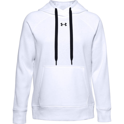 UNDER ARMOUR WOMEN'S RIVAL FLEECE HB HOODIE - WHITE