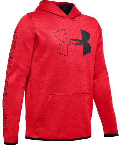 UNDER ARMOUR ARMOUR FLEECE BRANDED KID'S HOODIE - RED