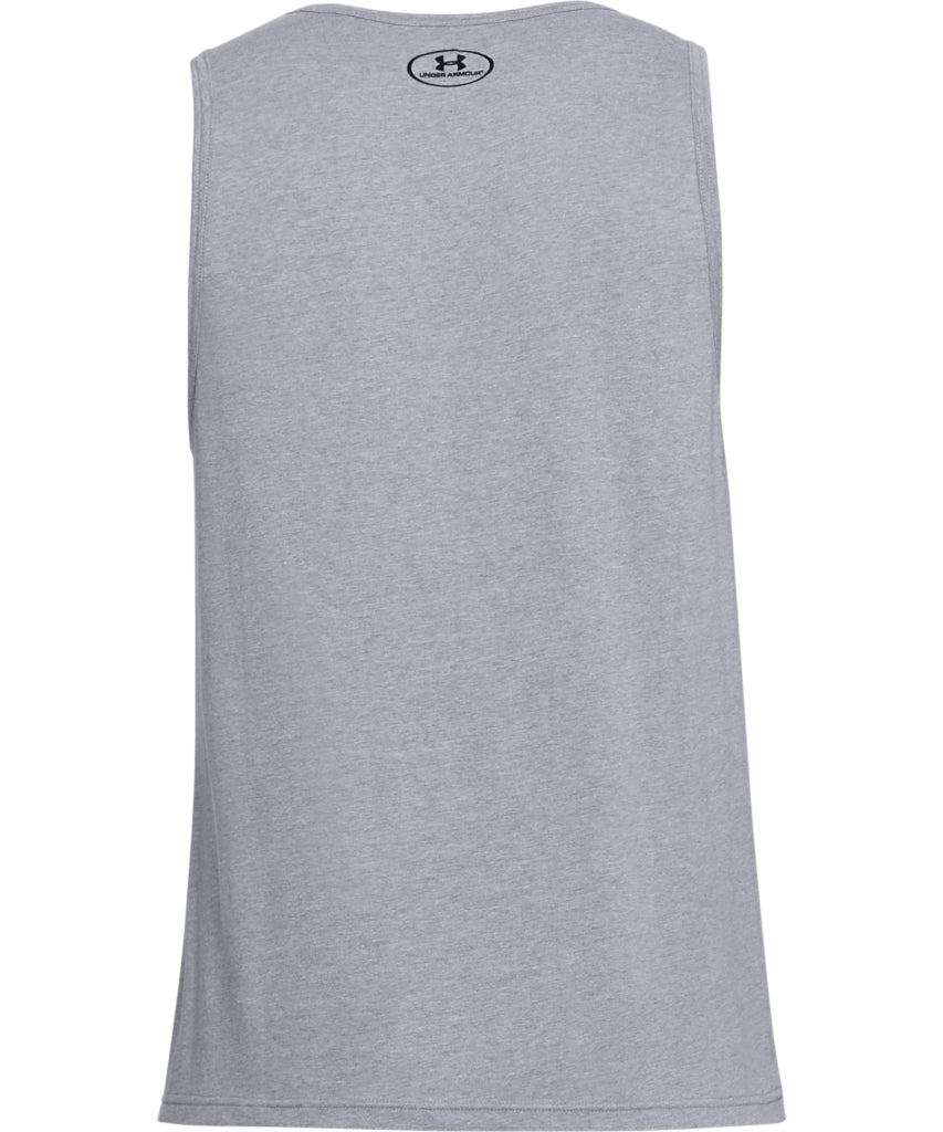 UNDER ARMOUR MEN'S SPORTSTYLE LOGO TANK - GREY