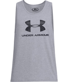 UNDER ARMOUR MEN'S SPORTSTYLE LOGO TANK - GREY
