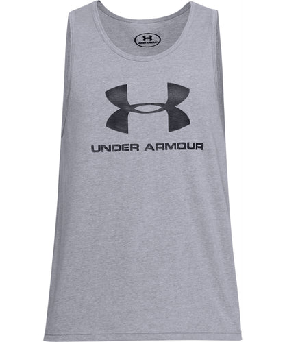UNDER ARMOUR MEN'S SPORTSTYLE LOGO TANK - GREY