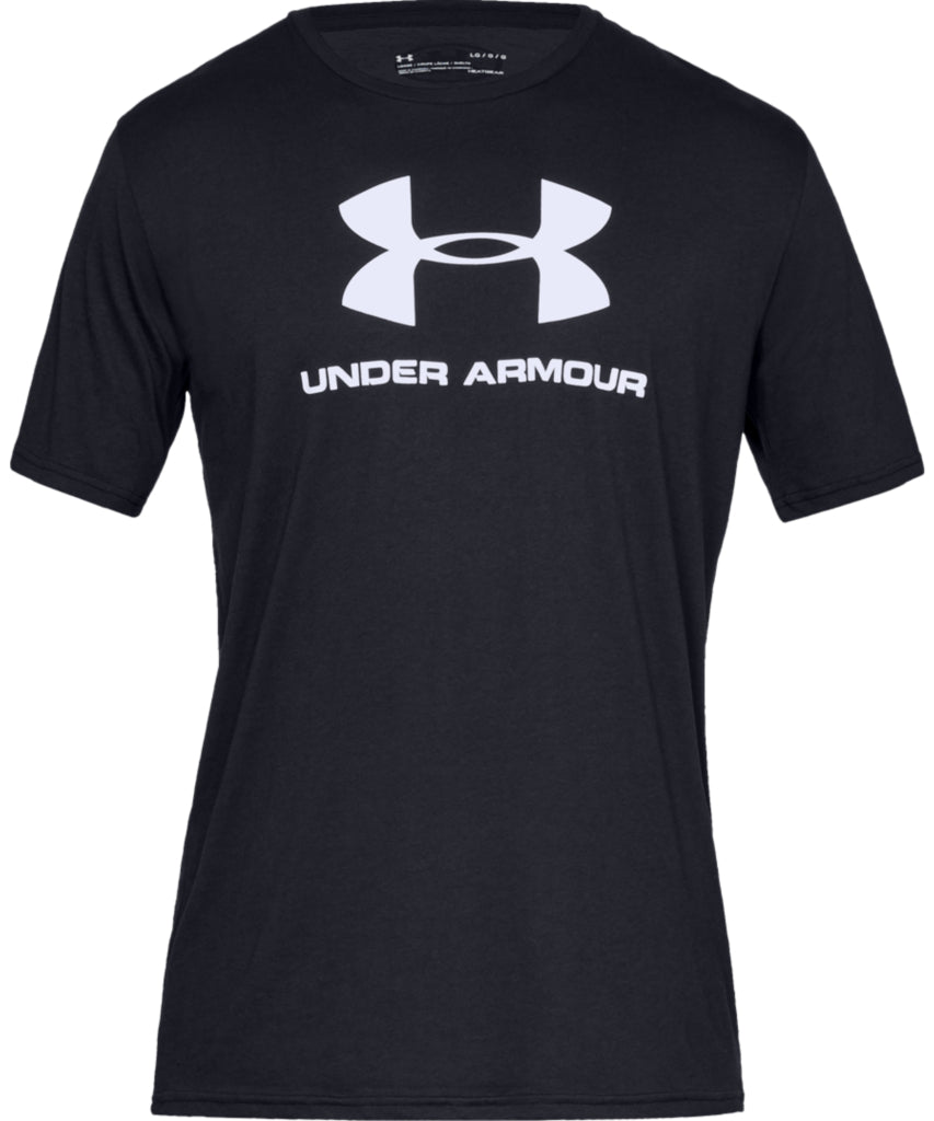 UNDER ARMOUR MEN'S SPORTSTYLE LOGO T SHIRT - BLACK