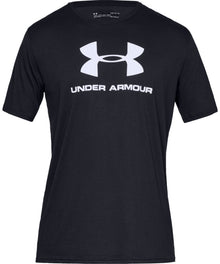 UNDER ARMOUR MEN'S SPORTSTYLE LOGO T SHIRT - BLACK