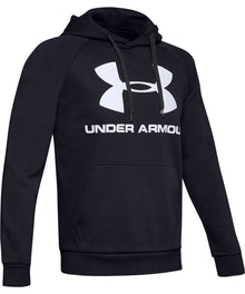 UNDER ARMOUR RIVAL FLEECE LOGO MEN'S HOODIE II - BLACK