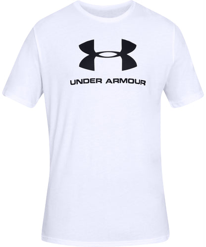 UNDER ARMOUR SPORTSTYLE LOGO MEN'S SHORT SLEEVE SHIRT - WHITE