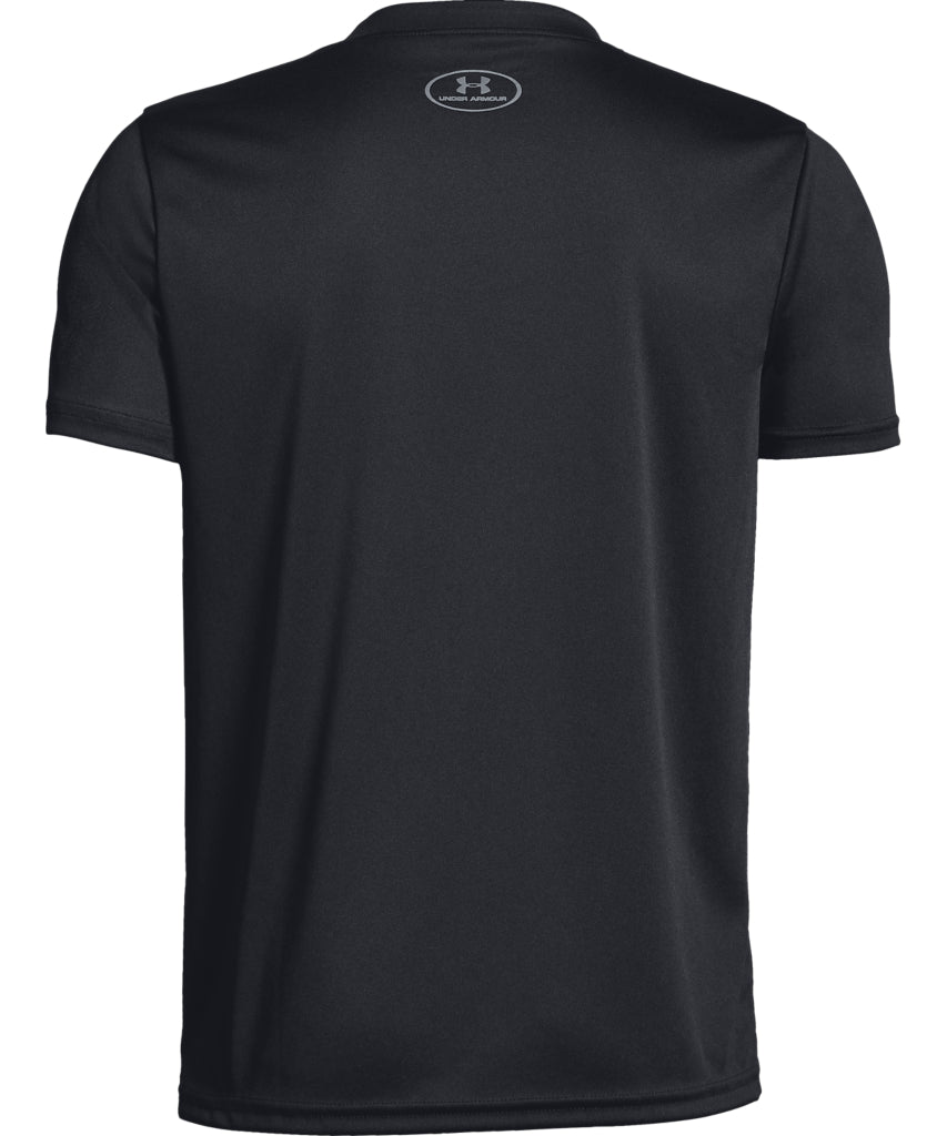 UNDER ARMOUR TECH BIG LOGO SOLID KID'S T SHIRT - BLACK