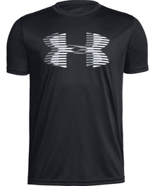 UNDER ARMOUR TECH BIG LOGO SOLID KID'S T SHIRT - BLACK