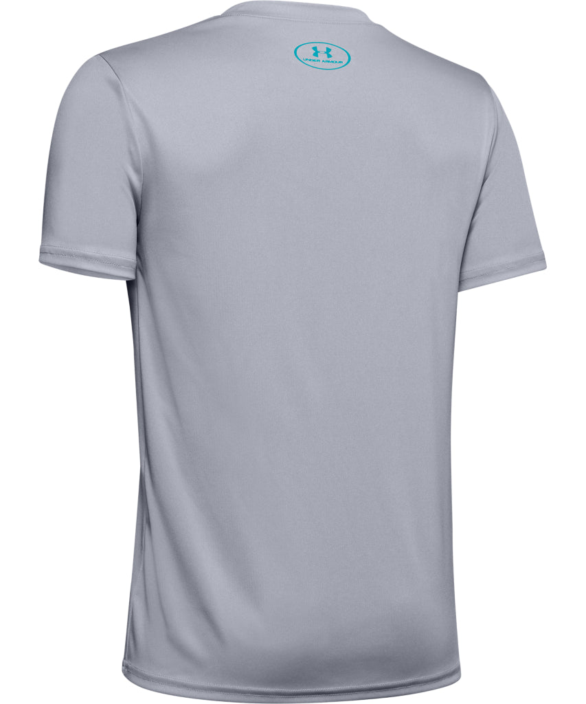UNDER ARMOUR TECH BIG LOGO SOLID KID'S T SHIRT - GREY