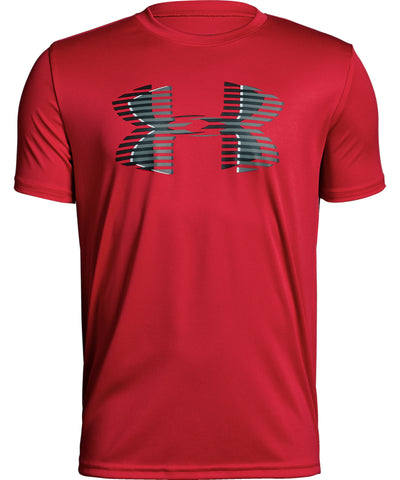 UNDER ARMOUR TECH BIG LOGO SOLID KID'S T SHIRT - RED