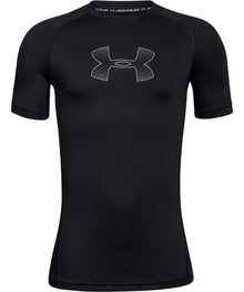 UNDER ARMOUR BOYS ARMOUR SHORT SLEEVE T SHIRT - BLACK