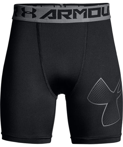 UNDER ARMOUR KID'S MID COMPRESSION SHORTS - BLACK