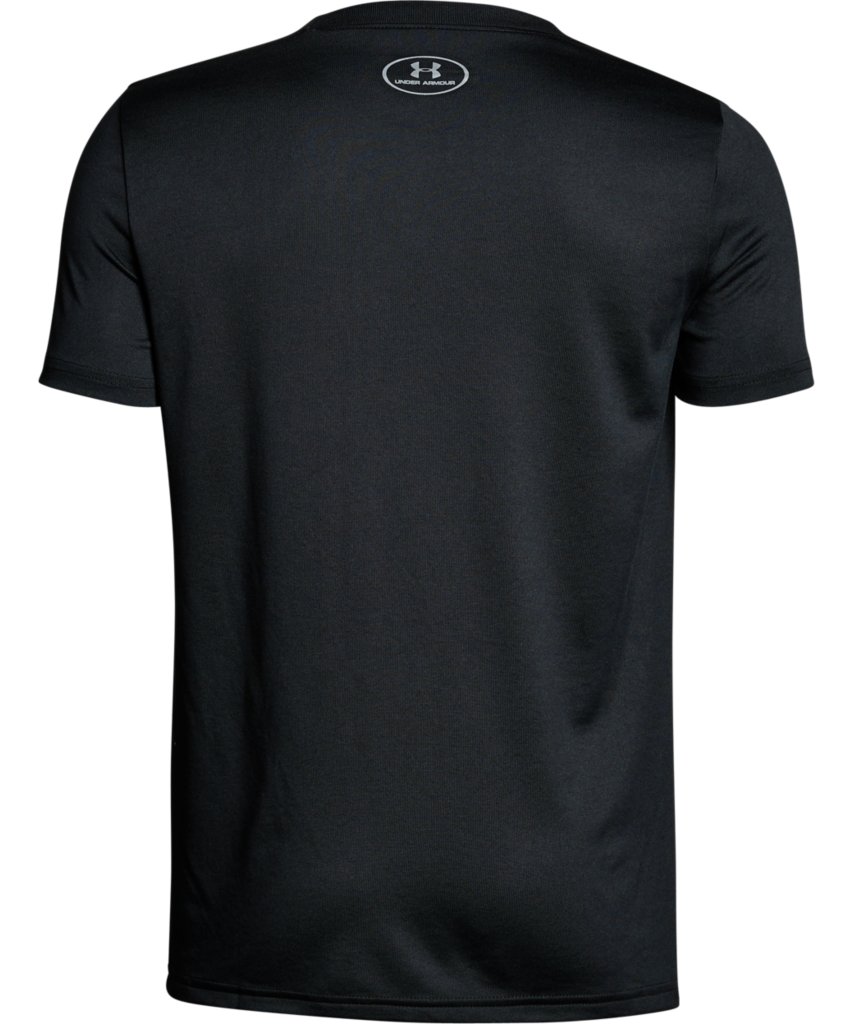 UNDER ARMOUR KID'S TECH BIG LOGO SOLID T SHIRT - BLACK