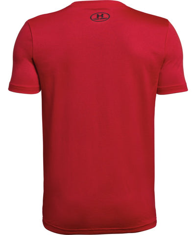 UNDER ARMOUR KID'S TECH BIG LOGO SOLID T SHIRT - RED