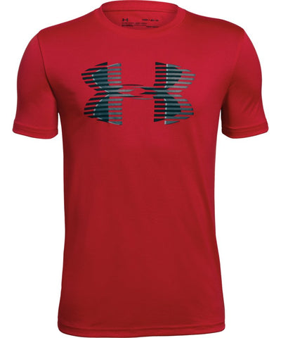 UNDER ARMOUR KID'S TECH BIG LOGO SOLID T SHIRT - RED