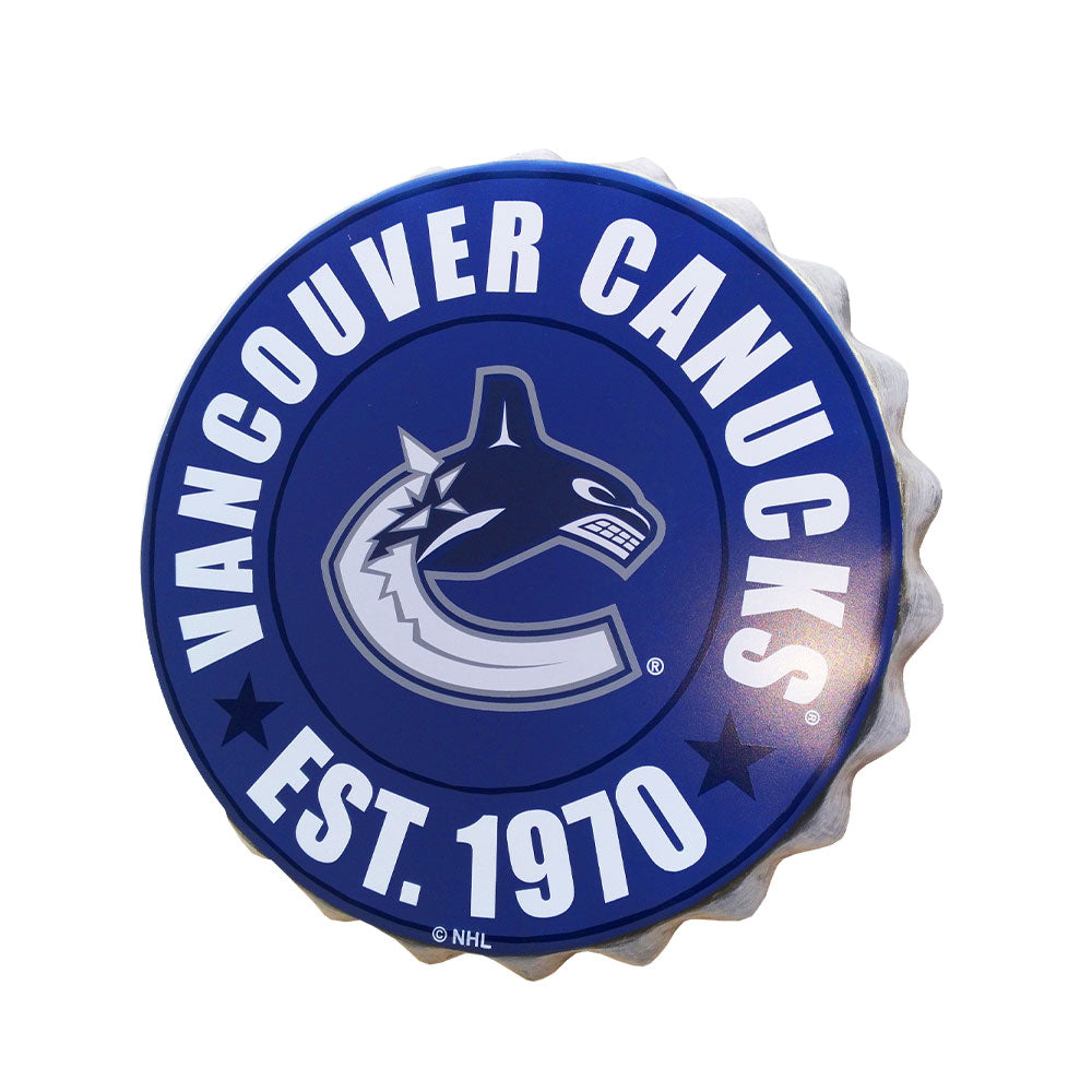 VANCOUVER CANUCKS BOTTLE CAP WALL LOGO Pro Hockey Life