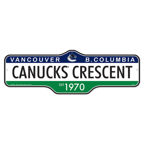 VANCOUVER CANUCKS DELUXE STREET SIGN 8X23
