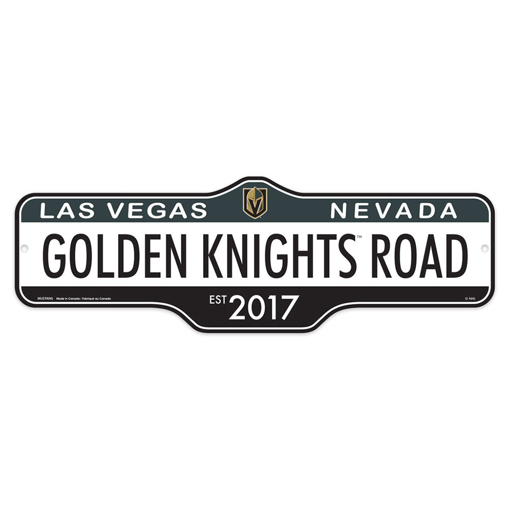 VEGAS GOLDEN KNIGHTS DELUXE STREET SIGN 8X23