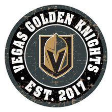 VEGAS GOLDEN KNIGHTS DISTRESSED WALL SIGN