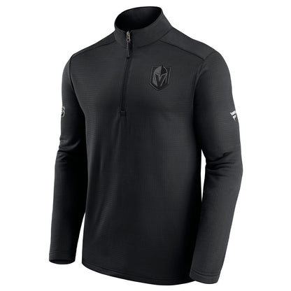 VEGAS GOLDEN KNIGHTS FANATICS MEN'S AUTHENTIC PRO TRAVEL TRAIN 1/4 ZIP TOP